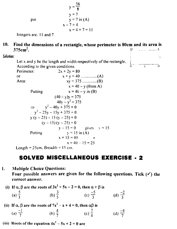 Solved Exercise 2.8 Class 10 Maths Solution Notes (With Free PDF) - Top ...