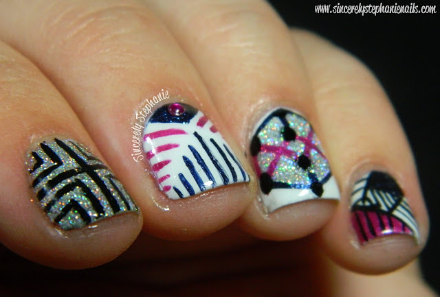 geometric nail art