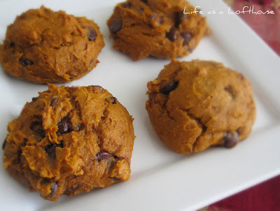 Delicious and soft Pumpkin Chocolate Chip Cookies that are made with only 3 ingredients. Life-in-the-Lofthouse.com