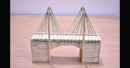 Cara Membuat Miniatur Jembatan Dari Korek Api Minimalis Kreator Kerajinan