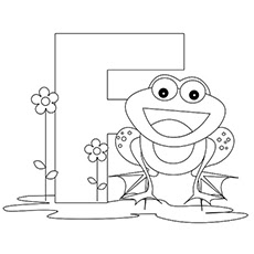 Letter f coloring page 4