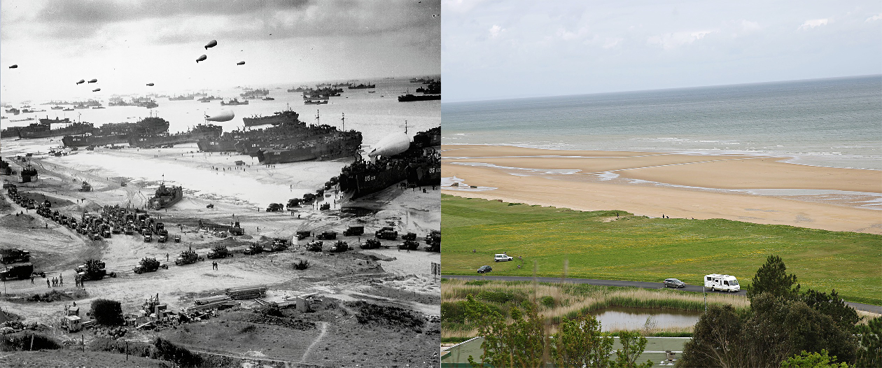 D-day landings scenes in 1944 and now – interactive | eklectica.in D-day landings scenes in 1944 and now – interactive | eklectica.in