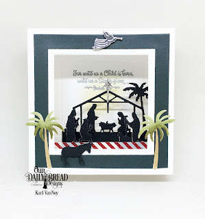 Our Daily Bread Designs Custom Dies: Diorama with Layers, Holy Night, Bethlehem, Stamp Set: Christmas Card Scriptures, Paper Collection: Christmas 2017