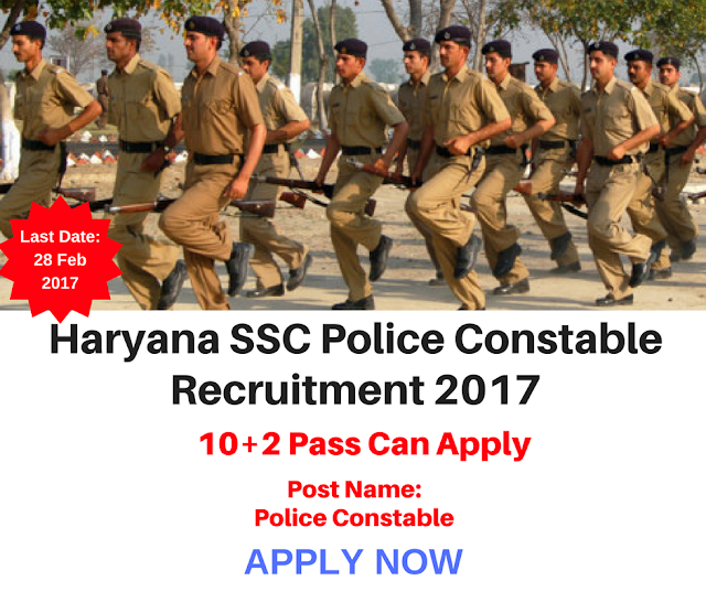 Haryana SSC Police Constable Recruitment 2017 Haryana SSC Police Constable Recruitment 2017