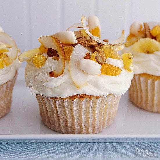 lekkere cupcakes voor Pasen, recept, kokosnoot, fruit, maken, 2015
