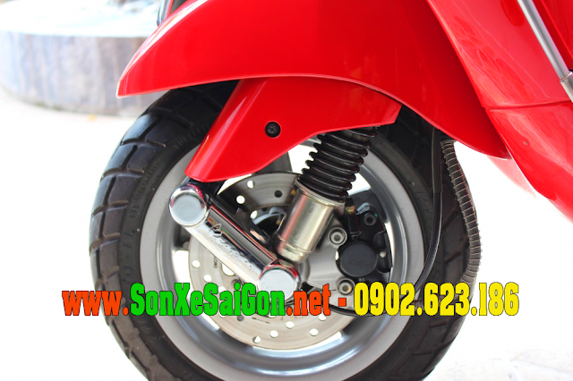 Mẫu sơn xe Vespa LX 125 màu đỏ zin cực đẹp Mẫu sơn xe Vespa LX 125 màu đỏ zin cực đẹp