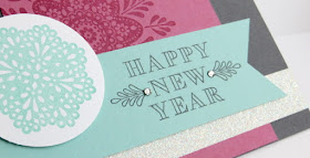 Stampin' Up! Frosted Medallions Happy New Year Card for Stamp of the Month Club #stampinup www.juliedavison.com