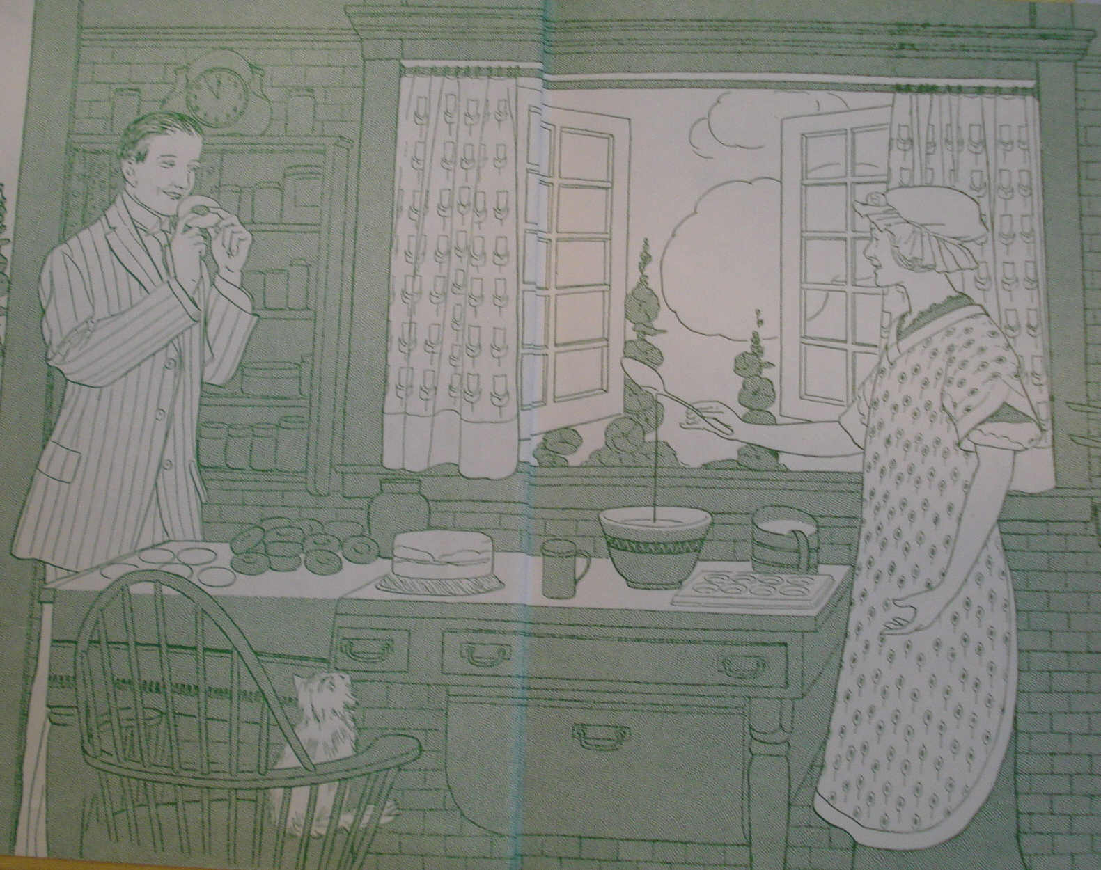 Couching thread Hidden zipper: Old cookbooks