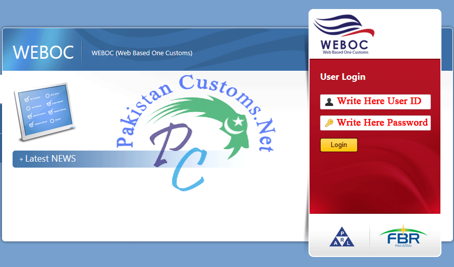 Weboc-User-Login-Page