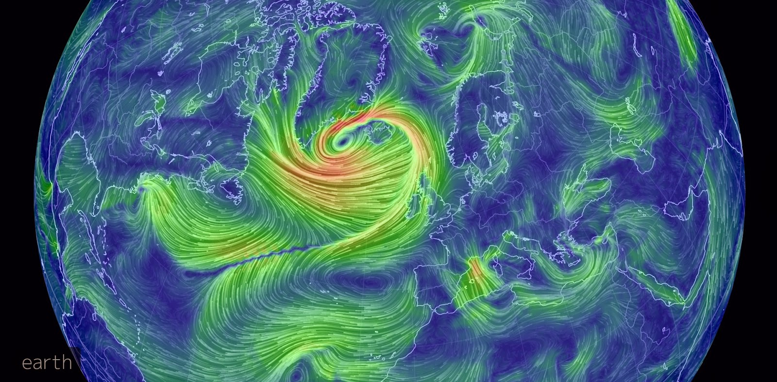 Captain JP's log WEATHER BOMB visible on web wind site
