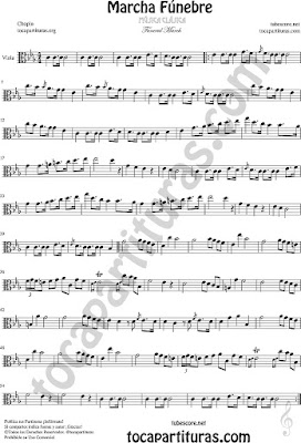 Marcha Fúnebre de Chopin Partitura de Viola Sheet Music Viola Funeral March