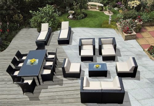 Ohana Collection Outdoor Sectional Sofa Dining and Chaise Lounge Wicker Patio Furniture Set Ohana Collection Outdoor Sectional Sofa Dining and Chaise Lounge Wicker Patio Furniture Set