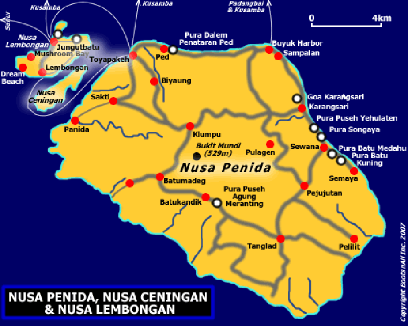 Nusa Penida Bali Map