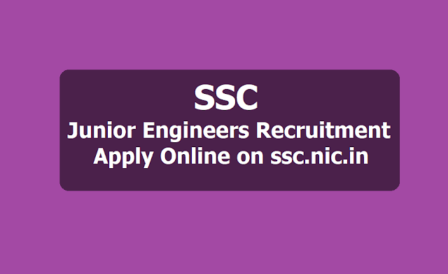 SSC JE Junior Engineers Recruitment 2019, Apply online on ssc.nic.in till February 25 SSC JE Junior Engineers Recruitment