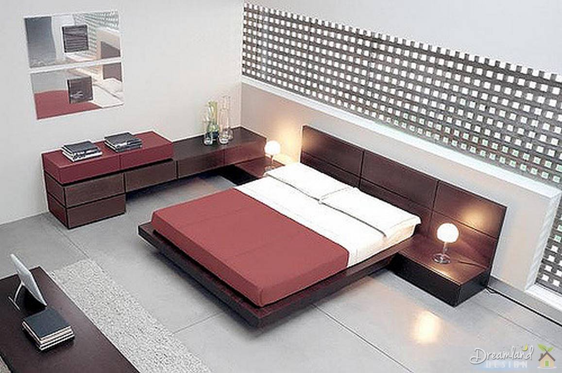 Кровать хай. Кровать в японском стиле. Кровать Модерн - стиль. Кровать в стиле Хай тек. Спальня Хай тек.