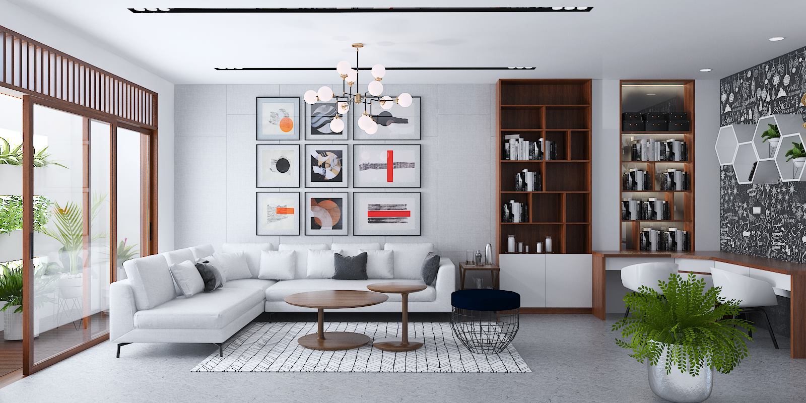 Free Sketchup 3d model Modern Living Room#06 - Architecture Design
