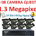 Trọn bộ 8 camera AHD Questek QTX-1312AHD 1.3 Mpx