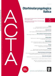 ACTA Otorhinolaryngologica Italica 2015-05 - October 2015 | ISSN 1827-675X | TRUE PDF | Bimestrale | Professionisti | Medicina | Salute | Otorinolaringoiatria
ACTA Otorhinolaryngologica Italica first appeared as Annali di Laringologia Otologia e Faringologia and was founded in 1901 by Giulio Masini. It is the official publication of the Italian Hospital Otology Association (A.O.O.I.) and, since 1976, also of the Società Italiana di Otorinolaringologia e Chirurgia Cervico-Facciale (S.I.O.Ch.C.-F.).
The journal publishes original articles (clinical trials, cohort studies, case-control studies, cross-sectional surveys, and diagnostic test assessments) of interest in the field of otorhinolaryngology as well as case reports (unique, highly relevant and educationally valuable cases), case series, clinical techniques and technology (a short report of unique or original methods for surgical techniques, medical management or new devices or technology), editorials (including editorial guests – special contribution) and letters to the editors. Articles concerning science investigations and well prepared systematic reviews (including meta-analyses) on themes related to basic science, clinical otorhinolaryngology and head and neck surgery have high priority. The journal publish furthermore official proceedings of the Italian Society, special columns as well as calendar of events.
Manuscripts must be prepared in accordance with the Uniform Requirements for Manuscripts Submitted to Biomedical Journals developed by the international committee of medical journal editors. Texts must be original and should not be presented simultaneously to more than one journal.
Only papers strictly adhering to the editorial instructions outlined herein will be considered for publication. Acceptance is upon the critical assessment by experts in the field (Reviewers), the introduction of any changes requested and the final decision of the Editor-in-Chief.