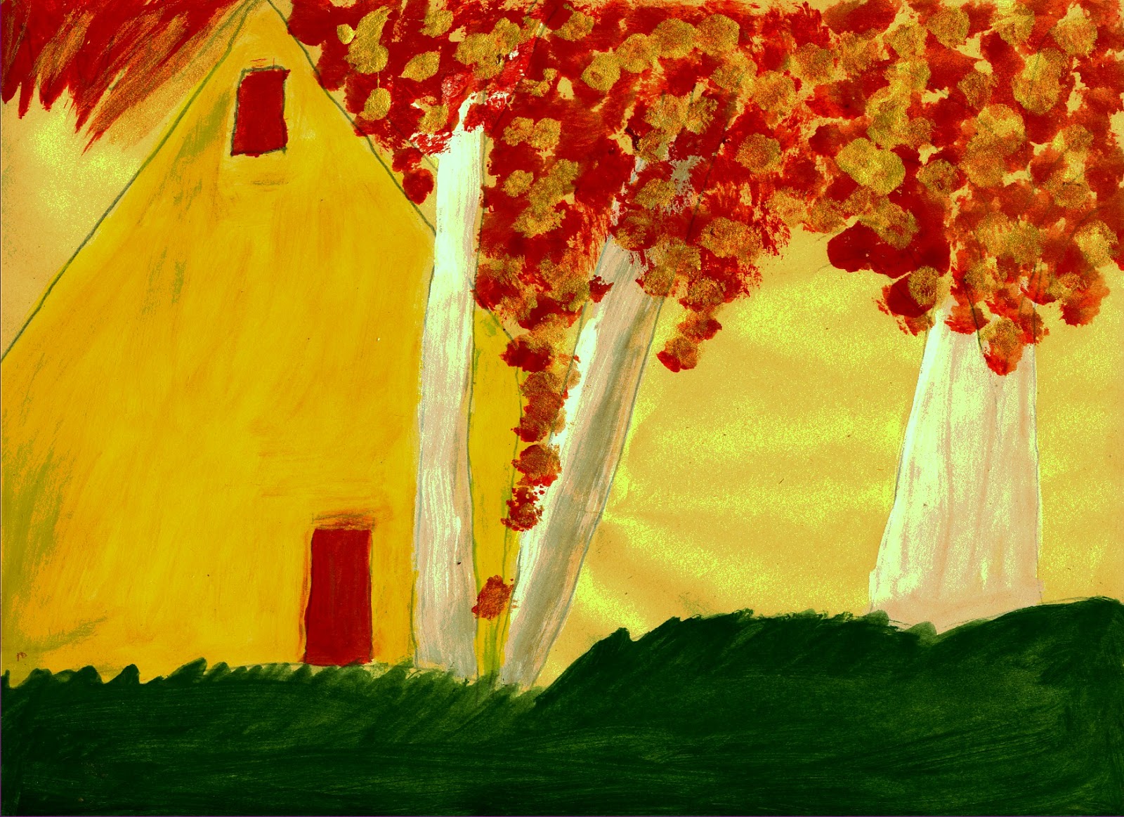 Landscape Folk Artist 3 Folk Art House Paintings For Landscape Lovers