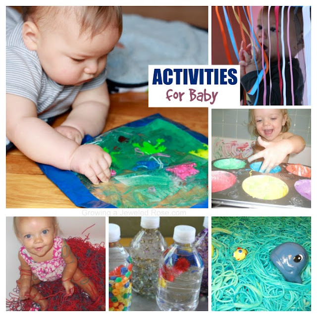 What can baby do?  TONS!  Here are over 50 fun activities perfect for young babies (and toddlers too!)