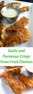 Garlic and Parmesan Crispy Oven Fried Chicken:  This recipe produces the crispiest oven-fried chicken you will ever make, straight from the oven. - Slice of Southern