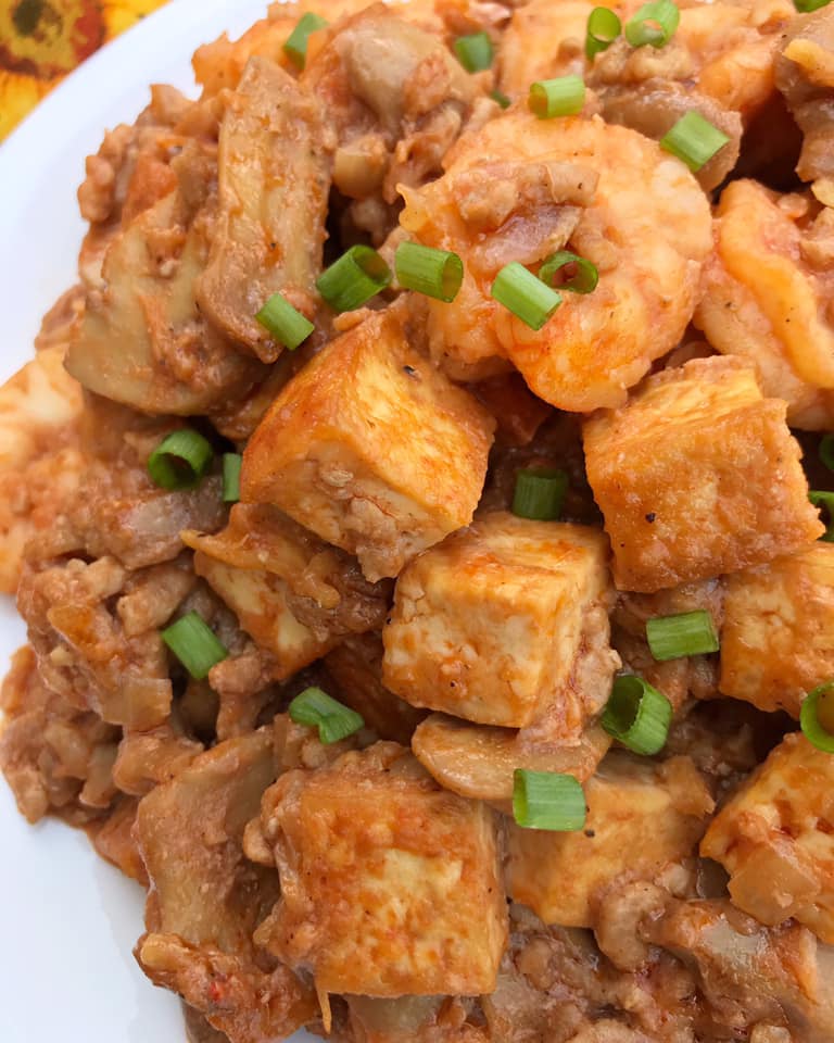 Tofu with Shrimp and Ground Pork