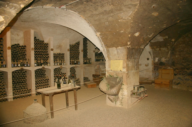 Wine cellar at the Chateau Valencay.