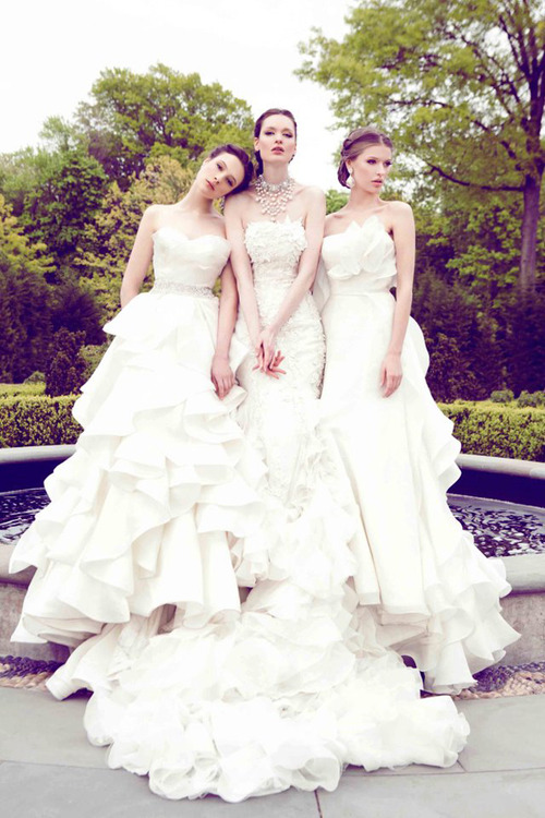 Yumi Katsura ruffling wedding dresses