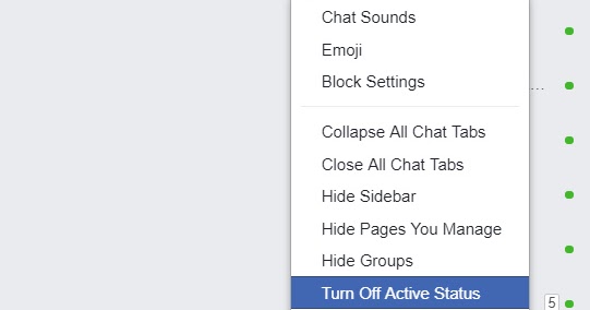 Facebook chat list