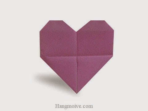 Cách gấp, xếp trái tim biết đập bằng giấy origami - Video hướng dẫn xếp hình - How to make a Heart in bloom