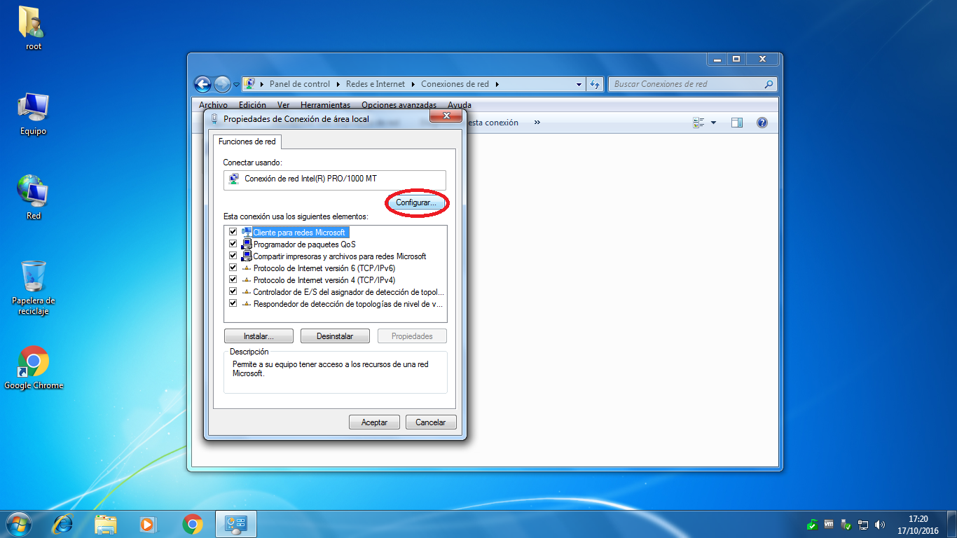 SMR1Castelar Jesús Muñoz Cambiar la configuración del adaptador de Red en Windows 7 SMR1Castelar Jesús Muñoz Cambiar la configuración del adaptador de Red en Windows 7