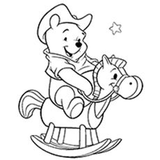 Tranh cho bé tô màu gấu Pooh 5