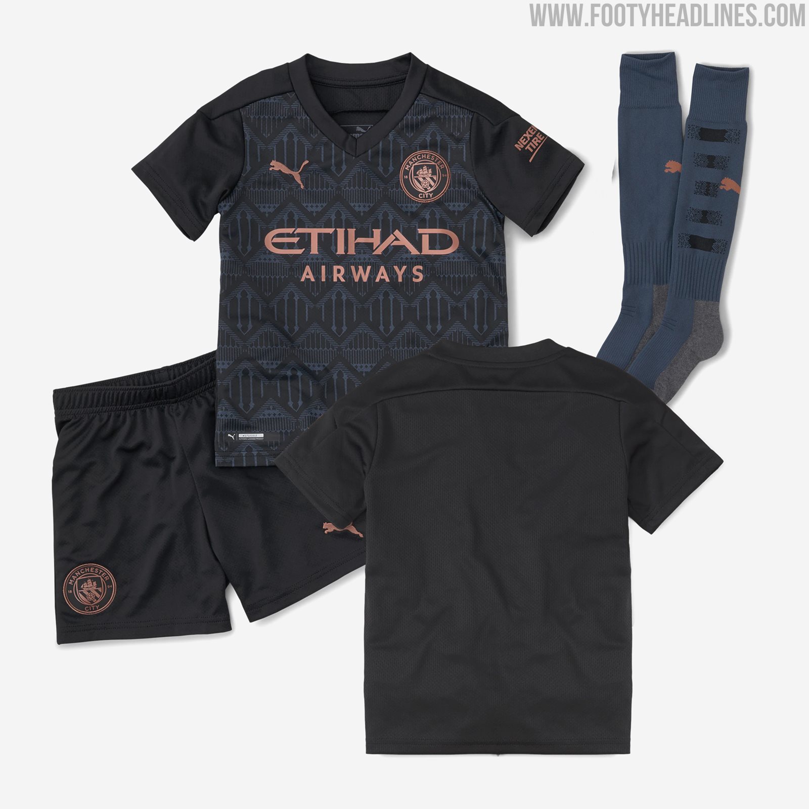 Camiseta Polo del Manchester City 2020-2021 Negro