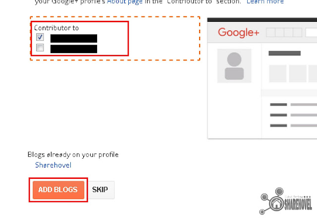 Add Blogs to Google Plus Profile Add Blogs to Google Plus Profile - Mengatasi Using Blogger as Unknown di dashboard blogger - sharehovel