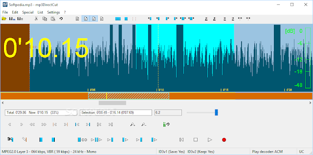 تحميل برنامج قص الاغاني للكمبيوتر مجانا mp3DirectCut 2.22