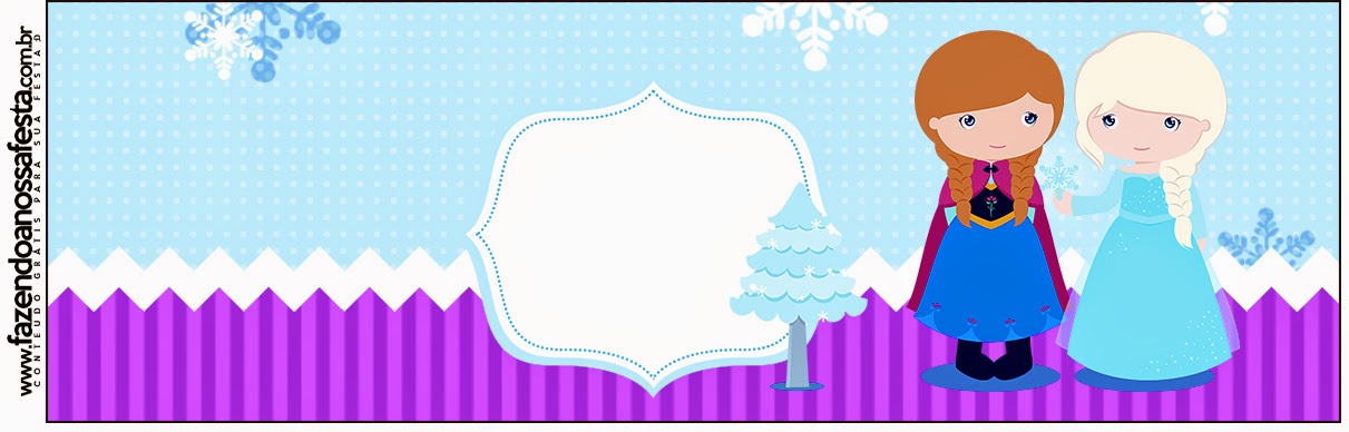 Frozen Niñas en Navidad: Etiquetas Candy Bar para Imprimir Gratis. Etiquetas de Frozen Niñas en Navidad para imprimir gratis.