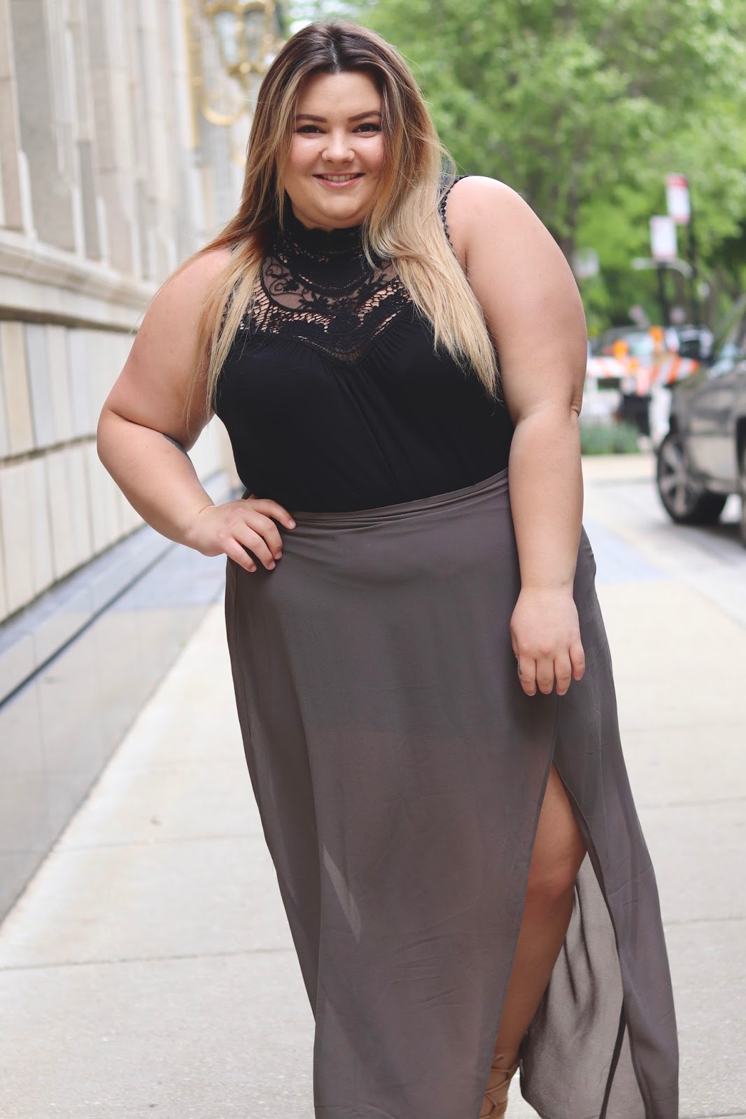wrap maxi skirt, plus size fashion, affordable plus size clothes, Natalie in the city, Natalie Craig, plus size fashion blogger, scorch magazine, fabulous, plus model magazine, plus size model, crochet, forever 21 plus, Chicago fashion, summer style, Chicago style, curves and confidence, TJ maxx