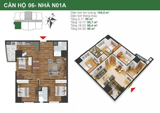 Mặt bằng căn hộ 6 Mặt bằng căn hộ 6