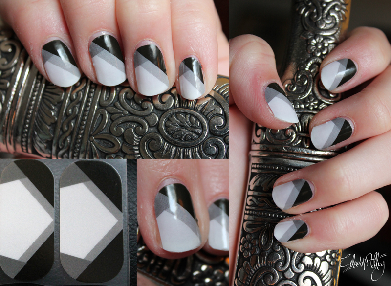 Celadon Alley: Jamberry Black and White Quad