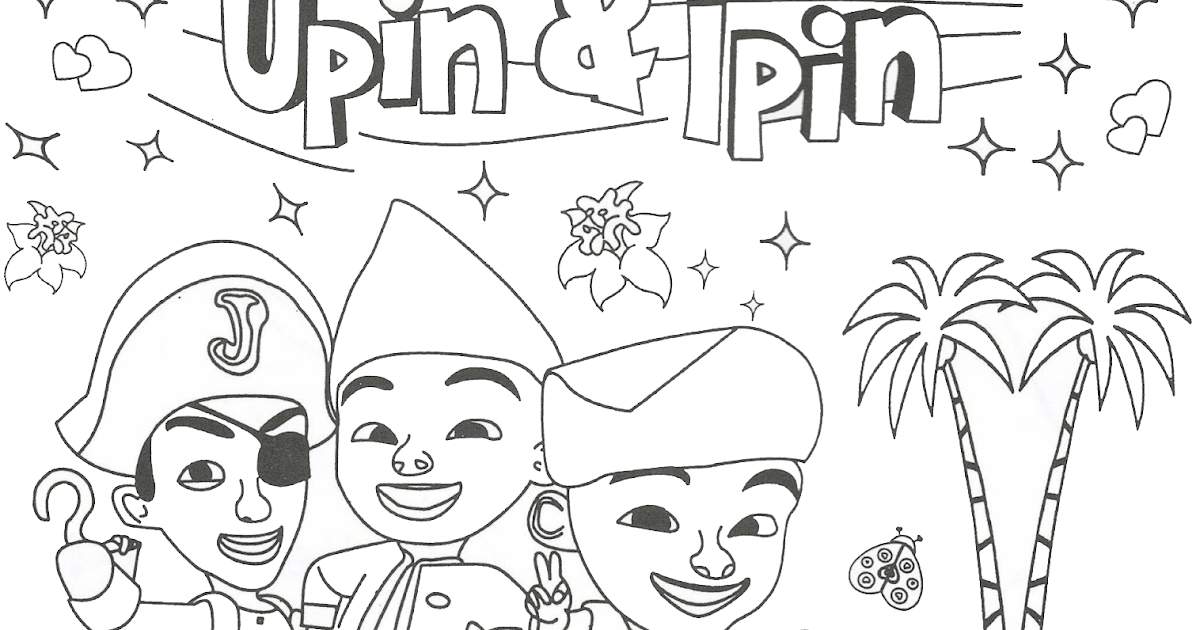 Contoh Gambar Mewarnai Upin Ipin Gambar Upin Dan Ipin