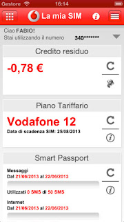 My 190, l'app free di Vodafone