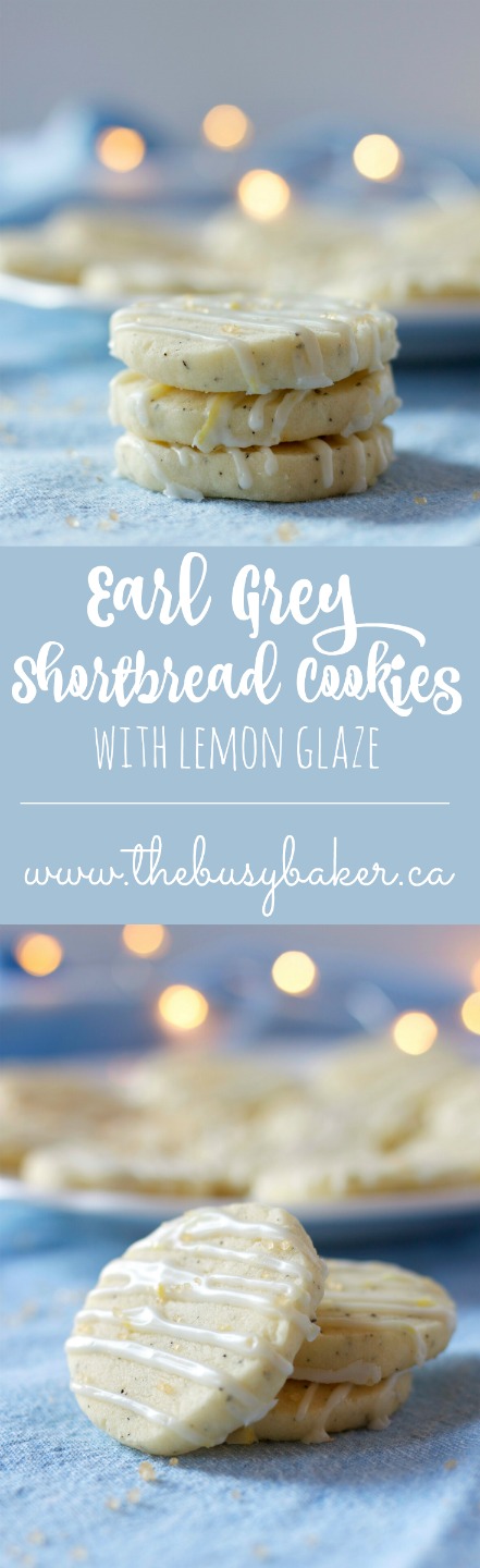 Earl Grey Cookies with Lemon Glaze (Shortbread Recipe) - The Busy Baker