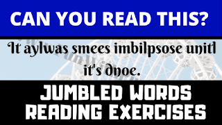 It contain puzzle video in which your challenge is to read the jumbed words