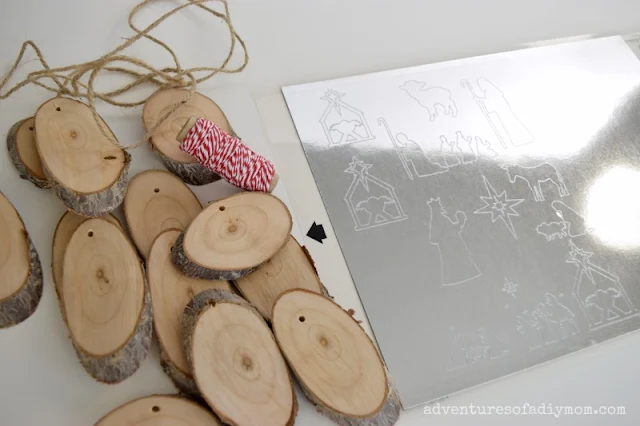 supplies for wood slice ornaments