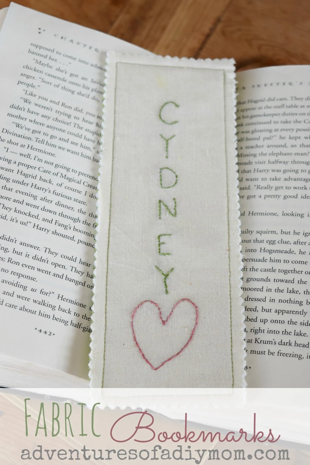 Fabric Embroidered Bookmarks