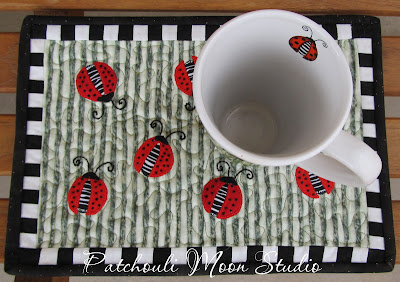 Ladybug Mug Rug with matching mug