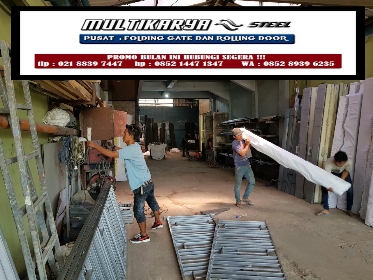 Pintu Harmonika, Slipi, Harga, Termurah, 2023 Folding Gate, Rolling