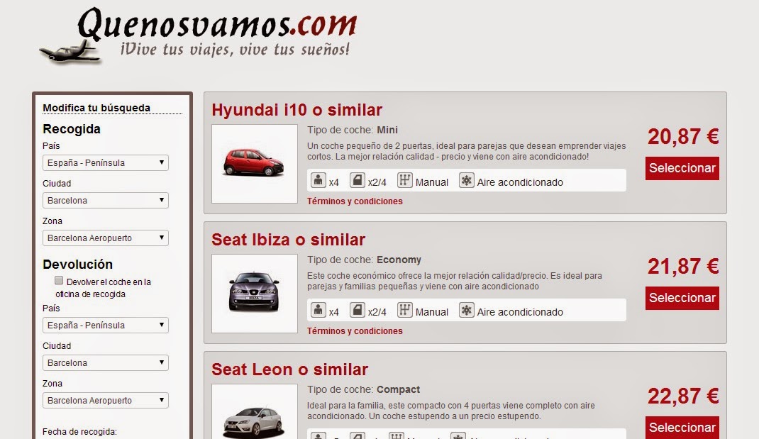 Alquiler de coche barato en Barcelona