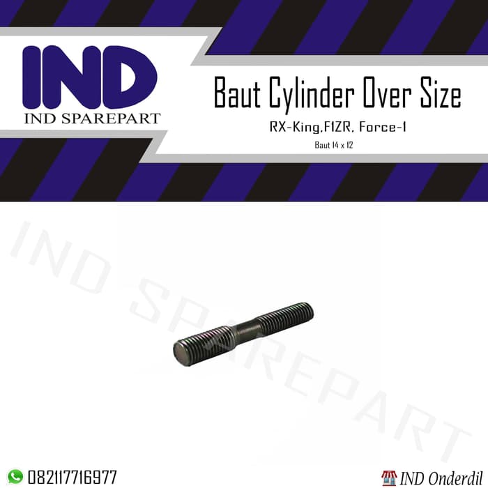Baut-Baud Tanam Cylinder Head Oversize 12X14 Rx King/Rxs/Force 1/F1Zr Diminati Banget