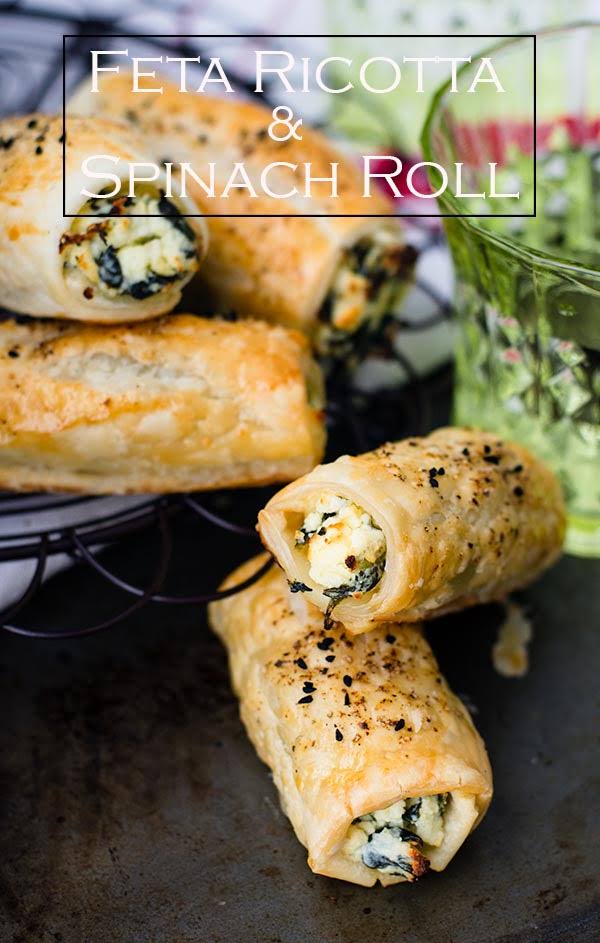 Feta Ricotta and Spinach Roll recipe. Easy to bake Feta Ricotta and Spinach rolls, made from puff pastry, frozen spinach and ricotta cheese. Easy to bake Feta Ricotta and Spinach rolls, made from puff pastry, frozen spinach and ricotta cheese.